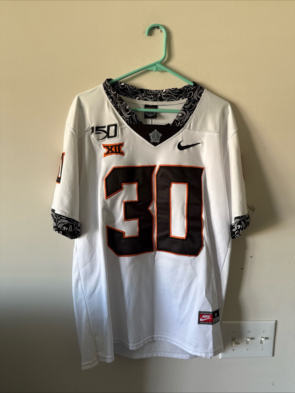 Men's Nike Chuba Hubbard #30 Oklahoma State Cowboys Ncaa Jersey Sz M - Rare
